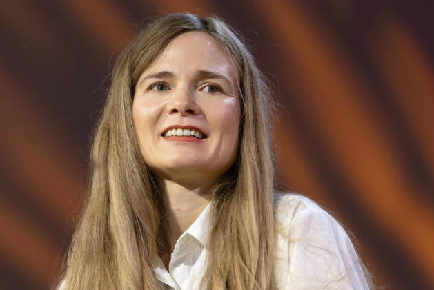 Frankfurt Book Fair 2026: Valeria Gordeev receives the 2026 aspekte Literature Prize for her book *The Cicada Emerges from Its Shiny Golden Shell*, Frankfurt am Main, Hesse, Germany, Exhibition Grounds