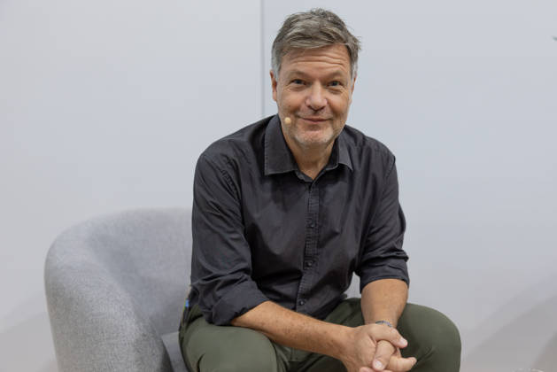 Frankfurt Book Fair 2026: Robert Habeck presents his new book, *Arctic Meltdown*, at the Thalia booth, Frankfurt am Main, Hesse, Germany, Exhibition Center