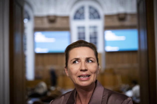 Denmark Opening Debate: Danish Prime Minister Mette Frederiksen answers questions after the opening debate of the Danish Parliament, the Folketing, at Christiansborg Palace in Copenhagen on Thursday, October 8, 2026. Photo by Nils Meilvang, Scanpix 2026, Copenhagen, Denmark  Copyright: NILSxMEILVANG NilsxMeilvangx spdk20261008-191436-L