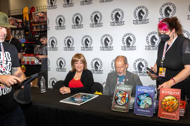 New York, NY- September 25: Wendy Pini & Richard Pini at New York City Comic Con Opening on October 8,2026 . Credit: Camara Porter USA - ZUMAa123 20261008_zaa_a123_010 Copyright: xAdMediax