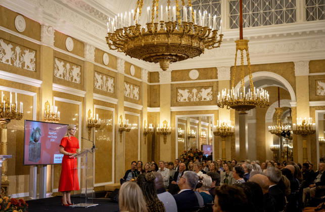 08-10-2026 Palace Queen Maxima presented the 2026 Appeltjes van Oranje awards at palace Noordeinde in The Hague. Winner Mega D youth foundation  Copyright: xPPEx