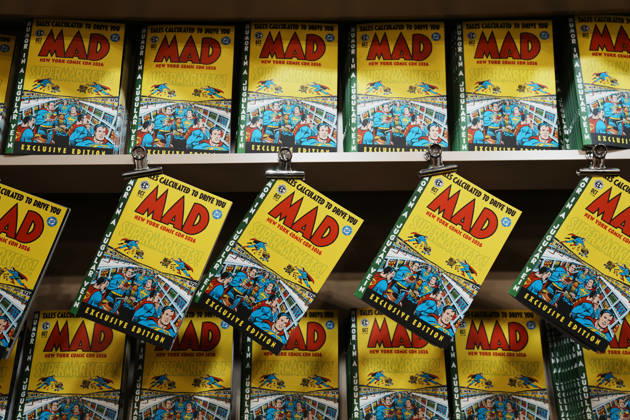 October 8, 2026, New York, New York, USA: A magazine stand for MAD Magazine at the 2026 New York Comic Con at the Javits Center on October 8, 2026 in New York. New York USA  - ZUMAb148 20261008_zap_b148_044 Copyright: xBryanxSmithx