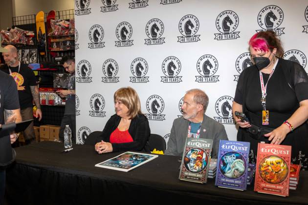 New York, NY- September 25: Wendy Pini & Richard Pini at New York City Comic Con Opening on October 8,2026 . Credit: Camara Porter USA - ZUMAa123 20261008_zaa_a123_049 Copyright: xAdMediax