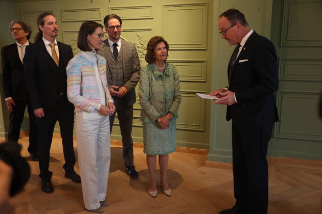 Countess Bettina Bernadotte, Count Björn Bernadotte, Queen Silvia of Sweden, and Uli Burchhardt at the Mentor Foundation’s anniversary celebration on Mainau Island, Mainau, October 8, 2026 Copyright: xAgenturxMatthiasxWehnertx xM.xGränzdörferx