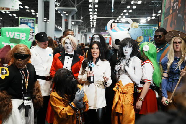 October 8, 2026, New York, New York, USA: An reporter from ABC Channel 7 New York at the 2026 New York Comic Con at the Javits Center on October 8, 2026 in New York. New York USA - ZUMAb148 20261008_zap_b148_048 Copyright: xBryanxSmithx