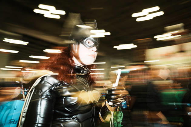 October 8, 2026, New York, New York, USA: A woman in Batwoman cosplay 2026 New York Comic Con at the Javits Center on October 8, 2026 in New York. New York USA - ZUMAb148 20261008_zap_b148_049 Copyright: xBryanxSmithx