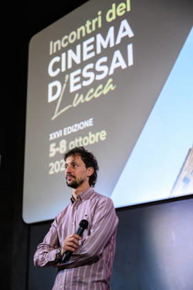 October 8, 2026, Lucca, Lucca, Italy: Director and producer Luca Severi presents his film I racconti del mare to the public at the closing of the Cinema d Essai series of meetings, Lucca, 08 10 2026 Lucca Italy - ZUMAa289 20261008_zia_a289_094 Copyright: xStefanoxDallexLuchex xAgfx