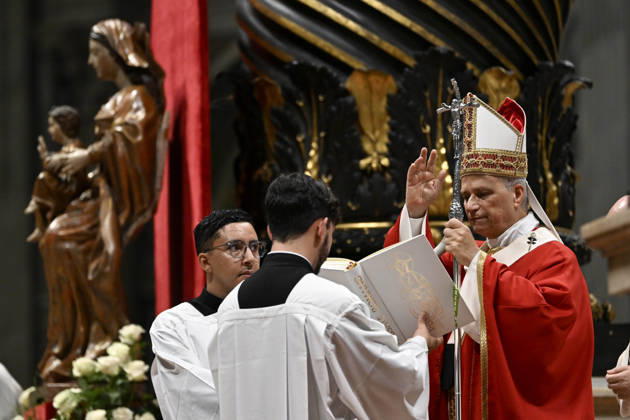 IPA89439420 - Italy, Rome, Vatican, October 8, 2026: Pope Leo XIV presides over Holy Mass for the inauguration of the academic year at the pontifical universities in St. Peter s Basilica in the Vatican. Photo by VATICAN MEDIA Catholic Press Photo Copyright: xVATICANxMEDIA xCatholicxPressxPhotox xx IPA89439420