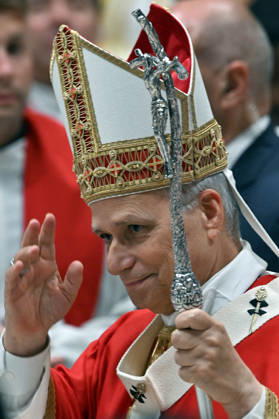 ROME - VATICAN - POPE - 2026 10 8 Italy, Rome, Vatican, 2026 10 8 Pope Leo XIV celebrates Holy Mass for the academic year at the Pontifical Universities in St Peter s Basilica in the Vatican . EDITORIAL USE ONLY - NO BOOKS Copyright: xx