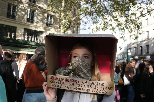 Student mobilization at Place de la Bastille in Paris PARIS, FRANCE – OCTOBER 8, 2026: Students who took part in blockades at several university institutions in Paris, including Paris-Pantheon-Assas University, along with many other students, converge on Place de la Bastille in Paris to voice their demands as part of a day of high school and university student mobilization. Umit Donmez Anadolu Ile-de-France France. Editorial use only. Please get in touch for any other usage. Copyright: x2026xAnadoluxUmitxDonmezx