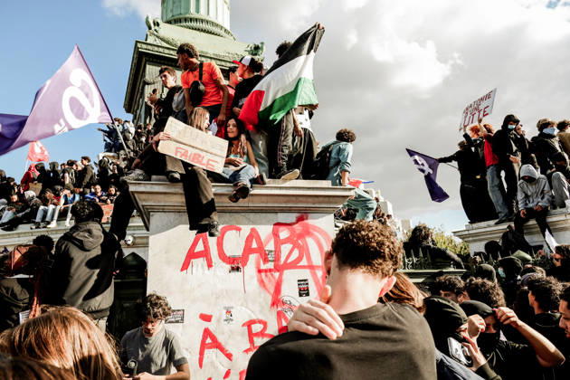On Thursday, October 8, 2026, the Place de la Bastille in Paris was the focal point of a major high school student demonstration, part of a nationwide movement of anger affecting many schools. This Thursday, October 8, 2026, the Place de la Bastille in Paris was the focal point of a major high school student demonstration, part of a national movement of anger affecting many educational institutions 460318 2026 10 08 Paris France  Copyright: xLenain-VieiraxElisax xSTARFACEx STAR_460318_101
