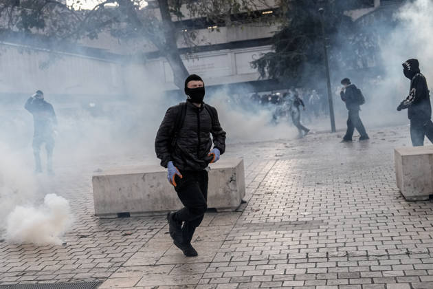 Protest against eduction conditions continues in Nancy NANCY, FRANCE - OCTOBER 8: Police intervene with tear gas during student protest against education conditions in Nancy, France, on October 8, 2026. Students took part in a nationwide high-school mobilization over school conditions and demands for greater education resources. Muhammed Said Tako Anadolu Nancy France. Editorial use only. Please get in touch for any other usage.  Copyright: x2026xAnadoluxMuhammedxSaidxTakox