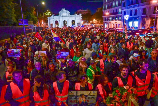 October 8, 2026, Madrid, Madrid, SPAIN: March in memory of Maricarmen, who died after being evicted from her home and became a symbol of the struggle for housing rights and against real-estate speculation. Madrid SPAIN - ZUMAz108 20261008_znp_z108_008 Copyright: xRichardxZubelzux