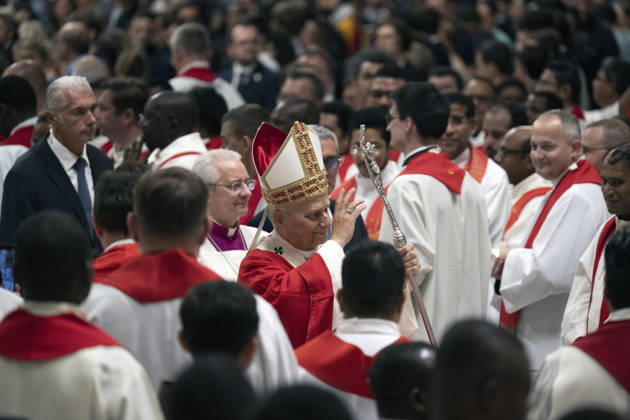 ITALY - POPE - VATICAN-2026 10 8 Italy, Rome, Vatican, 2026 10 8 Pope Leo XIV officiates the holy mass for the inauguration of the academic year of the pontifical universities at the St. Peter s Basilica in the Vatican. EDITORIAL USE ONLY - NO BOOKS Copyright: xVATICANxMEDIA xCatholicxPressxPhotox
