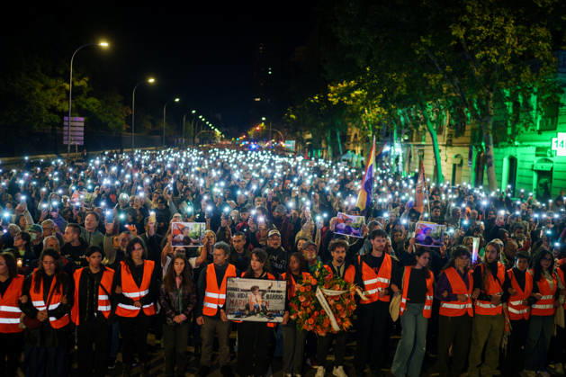 Farewell, Maricarmen March from Puerta del Sol to Maricarmen’s Home Hundreds of people carrying candles took part in the Farewell, Maricarmen march from Puerta del Sol to Maricarmen’s home, on October 8, 2026, in Madrid, Spain. Many people have left candles, flowers, and signs of encouragement next to the doorway from which Maricarmen was evicted two weeks ago, hours after news broke of the death of the 87-year-old woman. To profit from homes is to traffic in lives. Let no more lives be lost over housing. Thank you, Maricarmen, reads one of the messages of gratitude. OCTOBER 8, 2026 PROTEST MARCH MARICARMEN TRIBUTE EVICTION EVICTED WOMAN SIGNS CANDLES Madrid, Spain Copyright: xMatiasxChiofalox 7830165