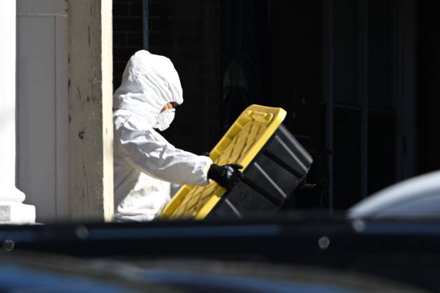 October 8, 2026, Philadelphia, Pennsylvania, USA: FBI agents seize several pieces of evidence from the home of Eugene Horsch on West Chew Avenue in Philadelphia, Pennsylvania, United States, on October 8, 2026. Several evidence boxes and bags including items were removed from the home. Authorities are investigating the property after linking it to at least seven missing women. Eugene Horsch is the son of the late Raymond R.C. Horsch. Philadelphia USA - ZUMAs197 20261008_aaa_s197_097 Copyright: xKylexMazzax