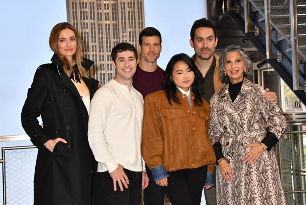 NEW YORK, NY- OCTOBER 8: Allegra Edwards, Jaren Lewison, Parker Young, Helen J. Shen, Ed Weeks and Rose Abdoo at the Empire State Building to Celebrate the Premiere of CBS New Series, Eternally Yours on October 8, 2026 in New York City. Copyright: xmpi099 MediaPunchx