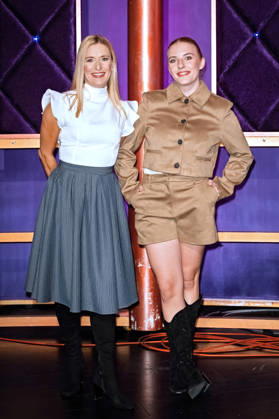 MDR Riverboat singer Stefanie Hertel with her daughter Johanna Mross during the taping of the MDR talk show Riverboat on October 8, 2026, at Mediacity Leipzig 20261008SFL0003