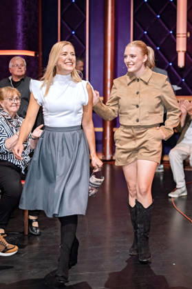 MDR Riverboat singer Stefanie Hertel with her daughter Johanna Mross during the taping of the MDR talk show Riverboat on October 8, 2026, at Mediacity Leipzig 20261008SFL0010