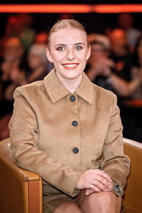 MDR Riverboat singer Johanna Mross during the taping of the MDR talk show Riverboat on October 8, 2026, at Mediacity Leipzig 20261008SFL0015