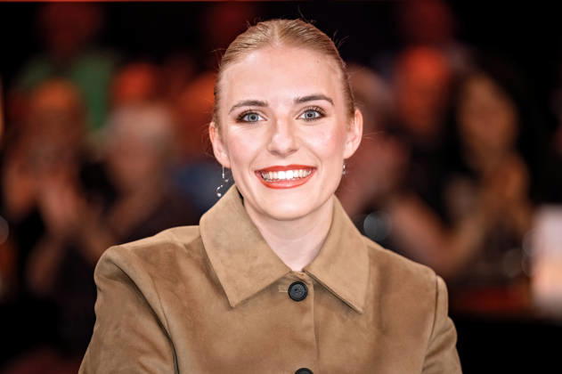 MDR Riverboat singer Johanna Mross during the taping of the MDR talk show Riverboat on October 8, 2026, at Mediacity Leipzig 20261008SFL0017