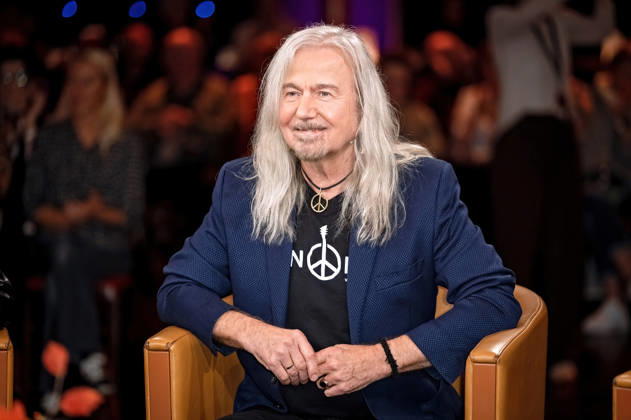 MDR Riverboat guitarist Bernd Römer of KARAT during the taping of the MDR talk show Riverboat on October 8, 2026, at Mediacity Leipzig 20261008SFL0079