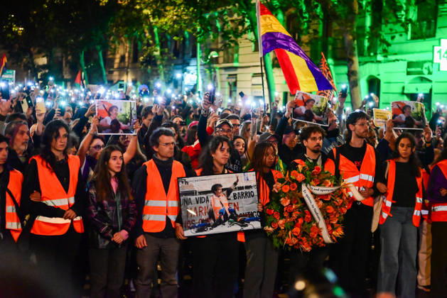 October 8, 2026, Madrid, Madrid, SPAIN: March in memory of Maricarmen, who died after being evicted from her home and became a symbol of the struggle for housing rights and against real-estate speculation. Madrid SPAIN - ZUMAz108 20261008_znp_z108_031 Copyright: xRichardxZubelzux