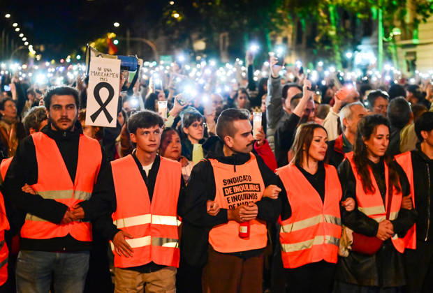 October 8, 2026, Madrid, Madrid, SPAIN: March in memory of Maricarmen, who died after being evicted from her home and became a symbol of the struggle for housing rights and against real-estate speculation. Madrid SPAIN - ZUMAz108 20261008_znp_z108_033 Copyright: xRichardxZubelzux