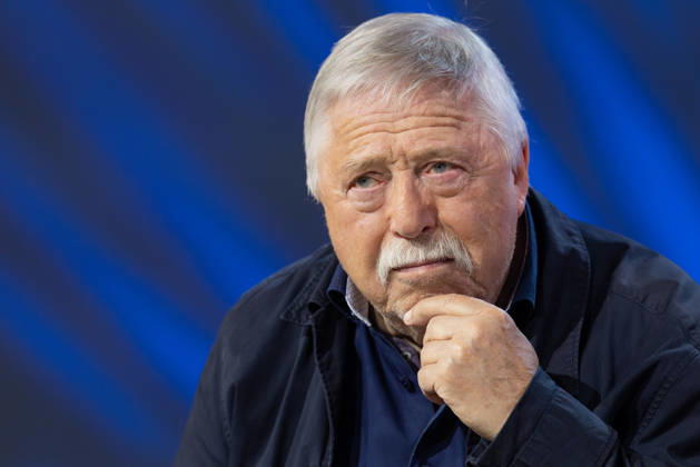 Frankfurt Book Fair 2026: Wolf Biermann presents his book *Ihr löscht das Feuer mit Benzin* on the literature stage hosted by ARD, ZDF, and 3sat, Frankfurt am Main, Hesse, Germany, Exhibition Center