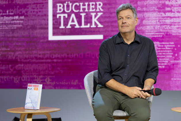 Frankfurt Book Fair 2026: Robert Habeck presents his new book, *Arctic Meltdown*, on the literature stage hosted by ARD, ZDF, and 3sat; Frankfurt am Main, Hesse, Germany; Exhibition Center