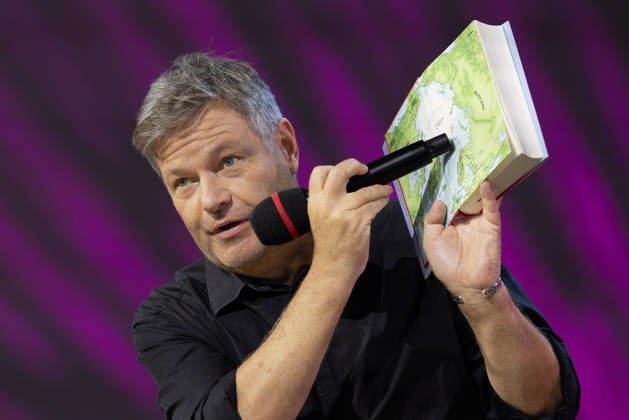 Frankfurt Book Fair 2026: Robert Habeck presents his new book, *Arctic Meltdown*, on the literature stage hosted by ARD, ZDF, and 3sat; Frankfurt am Main, Hesse, Germany; Exhibition Center