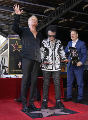 Graham Russell (L) and Russell Hitchcock of the rock duo Air Supply stand on their star during an unveiling ceremony honoring them with the 2,859th star on the Hollywood Walk of Fame in Los Angeles on Thursday October 8, 2026. LAP2026100805 JIMxRUYMEN