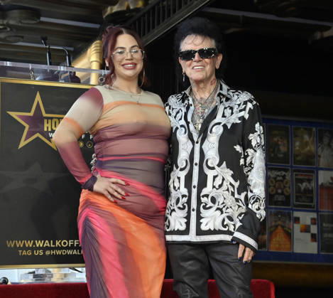 Russell Hitchcock of the rock duo Air Supply is joined by his daughter Lisa Foxx during an unveiling ceremony honoring the duo with the 2,859th star on the Hollywood Walk of Fame in Los Angeles on Thursday October 8, 2026. LAP2026100824 JIMxRUYMEN