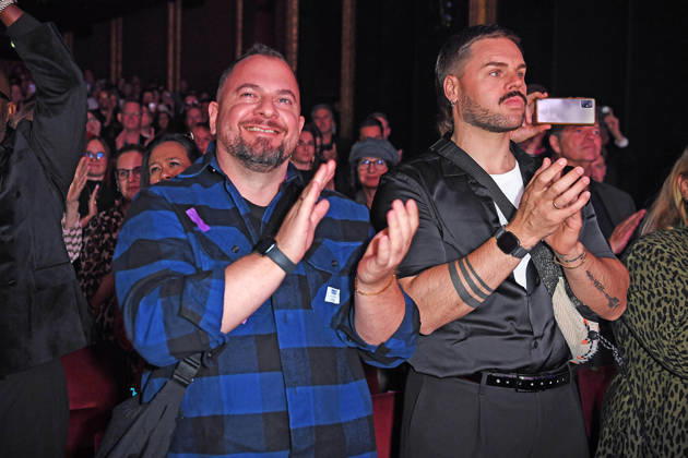 Daniel Schuhmacher with her husband Florian Schuhmacher at the JULIA MUSICAL PREMIERE at the Stage Palladium Theater in Stuttgart on October 8, 2026