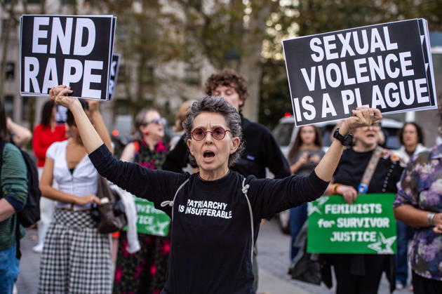 October 8, 2026, New York, New York, USA: Hundreds of sexual assualt survivors and aliies came together in solidarity with Jane Doe in the wake of the Cornell 7 case. Speakers from womens rights groups Women s March, Me Too, Feminist Generation and Feminist took the stage to speak on the culture of sexual violence in the US. New York USA - ZUMAh214 20261008_znp_h214_020 Copyright: xSDxHerzogx