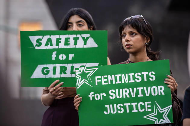 October 8, 2026, New York, New York, USA: Hundreds of sexual assualt survivors and aliies came together in solidarity with Jane Doe in the wake of the Cornell 7 case. Speakers from womens rights groups Women s March, Me Too, Feminist Generation and Feminist took the stage to speak on the culture of sexual violence in the US. New York USA - ZUMAh214 20261008_znp_h214_022 Copyright: xSDxHerzogx