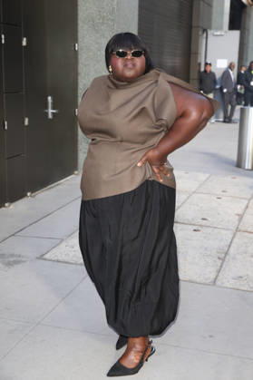 October 8, 2026, New York, New York, USA: GABOUREY SIDIBE arrives at ABC Studios New York USA - ZUMAh16_ 20261008_zaf_h16_039 Copyright: xDanxHerrickx