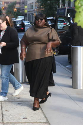 October 8, 2026, New York, New York, USA: GABOUREY SIDIBE arrives at ABC Studios New York USA - ZUMAh16_ 20261008_zaf_h16_033 Copyright: xDanxHerrickx