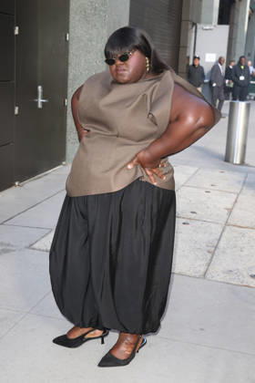 October 8, 2026, New York, New York, USA: GABOUREY SIDIBE arrives at ABC Studios New York USA - ZUMAh16_ 20261008_zaf_h16_042 Copyright: xDanxHerrickx