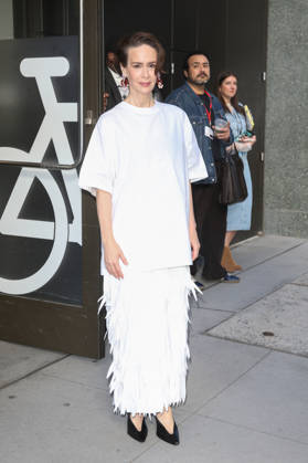 October 8, 2026, New York, New York, USA: SARAH PAULSON arrives at ABC Studios New York USA - ZUMAh16_ 20261008_zaf_h16_058 Copyright: xDanxHerrickx