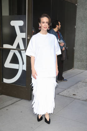 October 8, 2026, New York, New York, USA: SARAH PAULSON arrives at ABC Studios New York USA - ZUMAh16_ 20261008_zaf_h16_061 Copyright: xDanxHerrickx