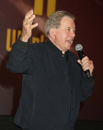 October 8, 2026, New York, New York, USA: Actor WILLIAM SHATNER seen during the introduction for the New York All Media Premiere Screening of The Sixty-Year Mission - How Star Trek Changed Television and the World held at Regal Times Square Theaters. New York USA - ZUMAk03_ 20261008_zaf_k03_058 Copyright: xNancyxKaszermanx