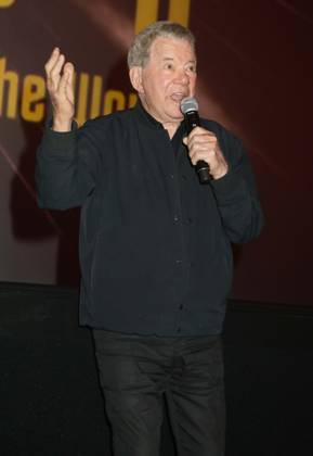 October 8, 2026, New York, New York, USA: Actor WILLIAM SHATNER seen during the introduction for the New York All Media Premiere Screening of The Sixty-Year Mission - How Star Trek Changed Television and the World held at Regal Times Square Theaters. New York USA - ZUMAk03_ 20261008_zaf_k03_060 Copyright: xNancyxKaszermanx
