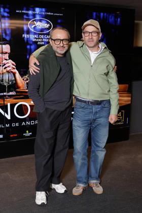 Exclusive - Minotaure Premiere - Paris Exclusive - Andrei Zviaguintsev and Evgueni Galperine attend the photocall for the premiere of The Minotaure held at the UGC Les Halles Cinema in Paris, France on October 8, 2026. Photo by David Boyer ABACAPRESS.COM Paris France  Copyright: xBoyerxDavid ABACAx
