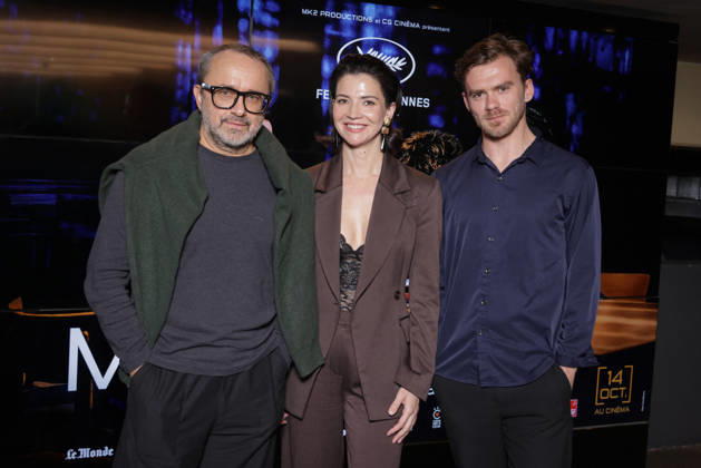 Exclusive - Minotaure Premiere - Paris Exclusive - Andrei Zviaguintsev, Iris Lebedeva and Yuriy Zavalnyouk attend the photocall for the premiere of The Minotaure held at the UGC Les Halles Cinema in Paris, France on October 8, 2026. Photo by David Boyer ABACAPRESS.COM Paris France  Copyright: xBoyerxDavid ABACAx