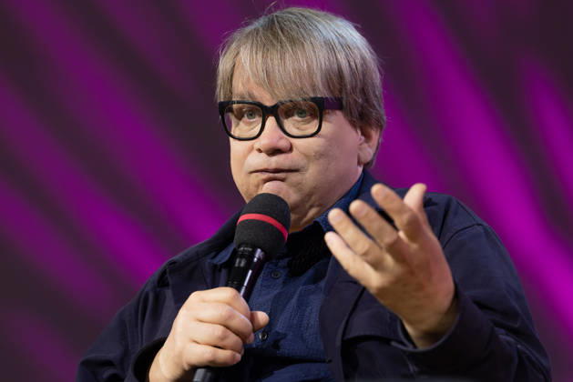 Frankfurt Book Fair 2026: Sven Regener presents his new book, *Frankie and Freddie*, on the literature stage hosted by ARD, ZDF, and 3sat, Frankfurt am Main, Hesse, Germany, Exhibition Center