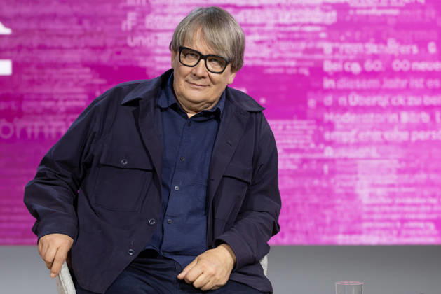 Frankfurt Book Fair 2026: Sven Regener presents his new book, *Frankie and Freddie*, on the literature stage hosted by ARD, ZDF, and 3sat, Frankfurt am Main, Hesse, Germany, Exhibition Center