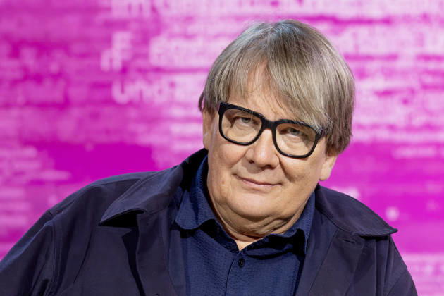 Frankfurt Book Fair 2026: Sven Regener presents his new book, *Frankie and Freddie*, on the literature stage hosted by ARD, ZDF, and 3sat, Frankfurt am Main, Hesse, Germany, Exhibition Center