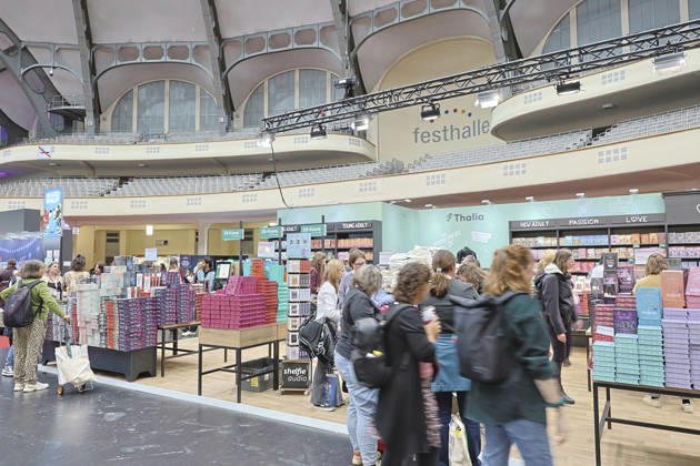 Frankfurt Impressions 08 10 2026 For the 78th Frankfurt Book Fair, the Festhalle—featuring the Community Stage and New Adult—opens its doors to all visitors today, Friday, starting at 11 a.m. Here at the Thalia booth in Frankfurt am Main, Hesse, Germany