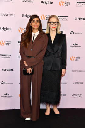 Collien Fernandes and Susanna Riethmuller at the 2026 Brigitte Award ceremony at the Kino International in Berlin on October 8, 2026